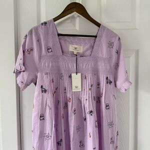 Printfresh Embroidered Pintuck Halloween Nightgown